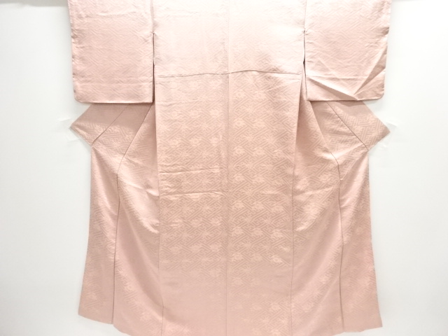 JAPANESE KIMONO / IROMUJI / WOVEN SAYAGATA & FLWOER